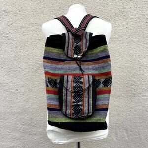 Rugerio's Mexico Colorful Woven Backpack Knapsack